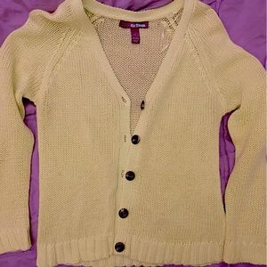 Girls lime green button up sweater
